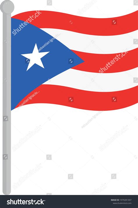 Vector Emoticon Illustration Flag Puerto Rico Stock Vector (Royalty ...