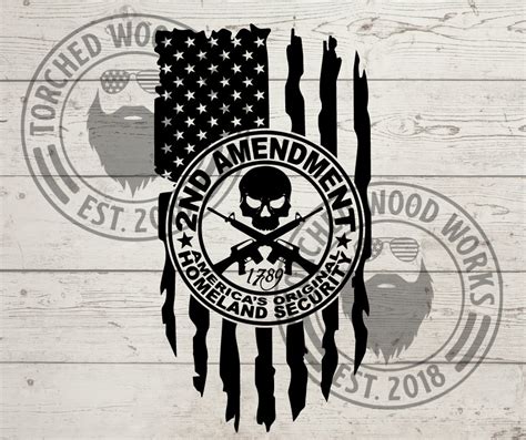 2nd Amendment Tattered Flag File SVG PNG CNC Laser Vinyl - Etsy Hong Kong