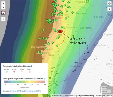 M=6.4 earthquake hits deep below Curico, Chile - Temblor.net