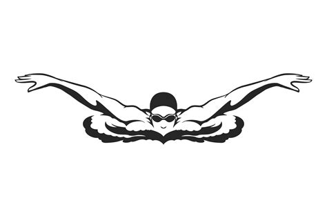 Swimming Man Icon. Professional Swimmer Graphic by vectortatu ...