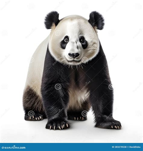 Full Body Panda Standing on White Isolated Background Stock Photo ...