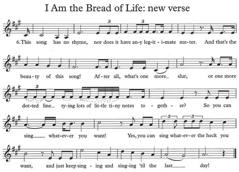 I Am The Bread Of Life Catholic Hymn Lyrics - Bread Poster