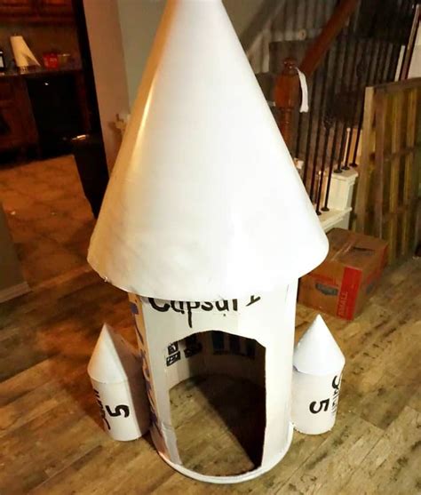 DIY Cardboard Space Rocket - Nerdy Mamma