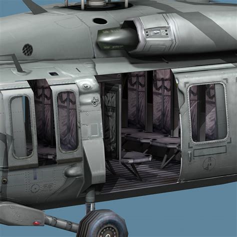 3d blackhawk interior pack model