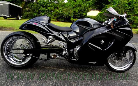 2008 Suzuki Hayabusa All Out Custom 300 Tire Kit Chrome All Ball Cut Parts