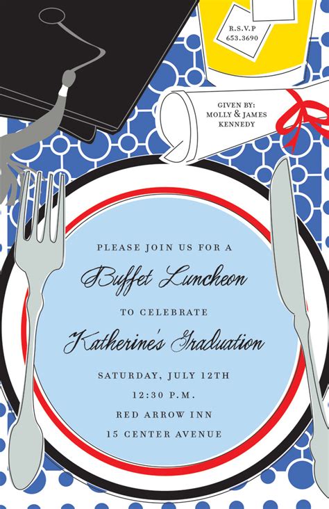 Graduation Placesetting Luncheon Invitations