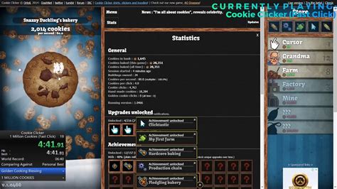 Cookie Clicker SPEEDRUN [Fast Click] - WORLD RECORD 20TH - YouTube