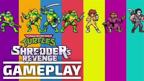 TMNT: Shredders Revenge All Characters Gameplay - YouTube