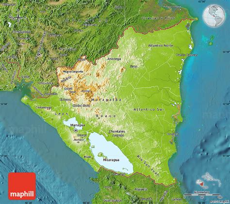 Physical Map Of Nicaragua Ezilon Maps Physical Map Nicaragua Map Images 31382 | The Best Porn ...