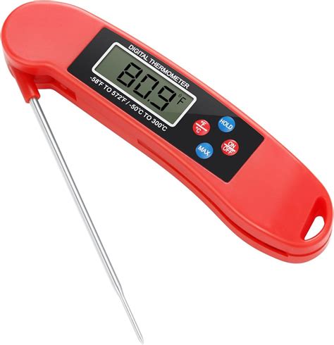 Criacr Food Thermometer, Temperature Record, Extra Long Probe, Digital Instant Read Thermometer ...