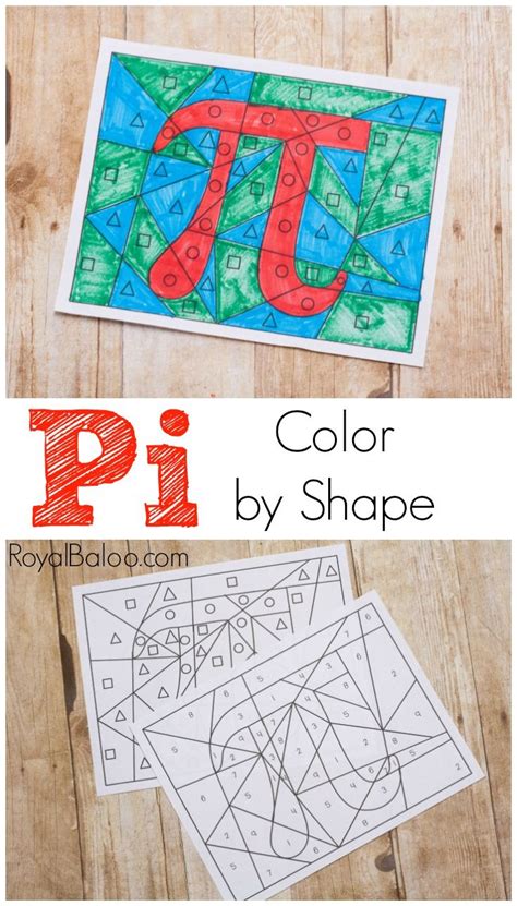 Pi Color by Shape - Fun Pi Activity for Kids | Pi activities, Pi day, Math activities