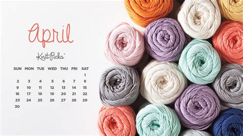 Free Downloadable April Calendar - KnitPicks Staff Knitting Blog