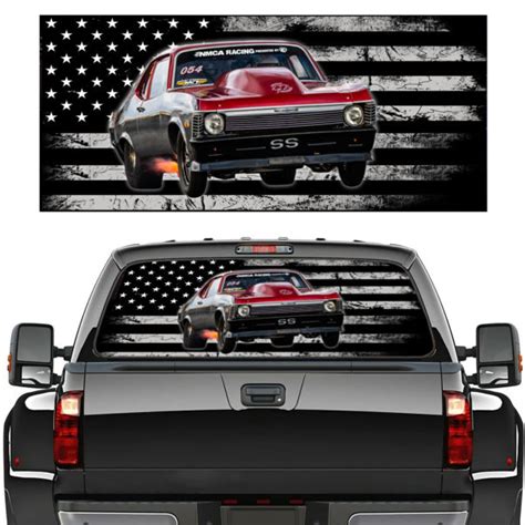 Drag Racing Personalized Car/Truck Rear Window Vinyl Decal (AMERICANFLAG) – Kool-Kool