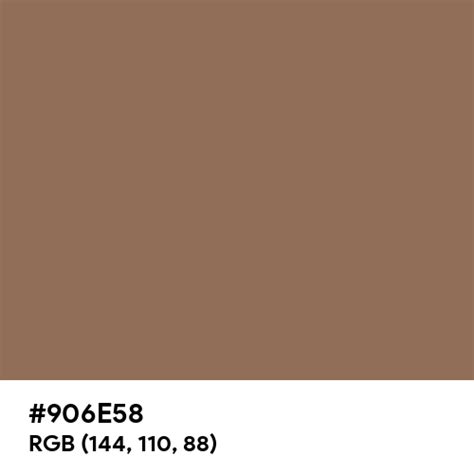 Mushroom Brown color hex code is #906E58