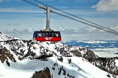 Jackson Hole Aerial Tram Over The Snow Caps Photograph by Adam Jewell ...