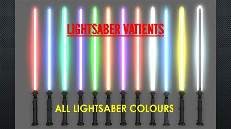 All Lightsaber Colours and Meanings | Star Wars - YouTube