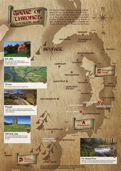 Game of Thrones Film Location Map by VisitMourne - Issuu