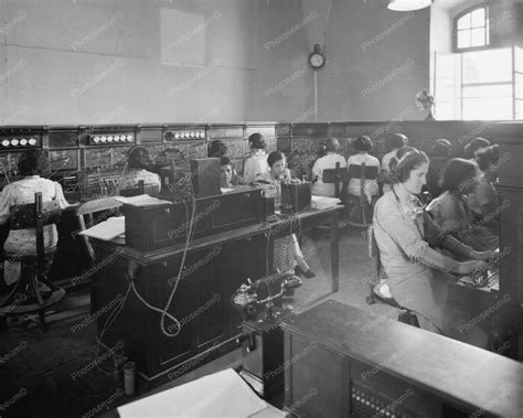 Telephone Co Switchboard Scene 1920s 8x10 Reprint Of Old Photo – Photoseeum