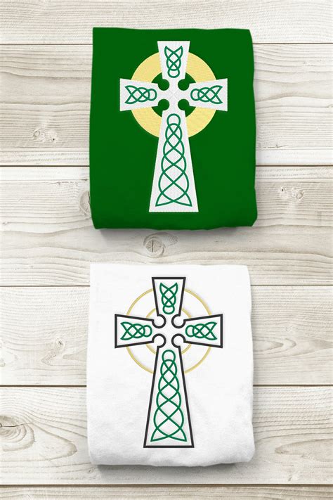 Celtic Cross Embroidery Duo