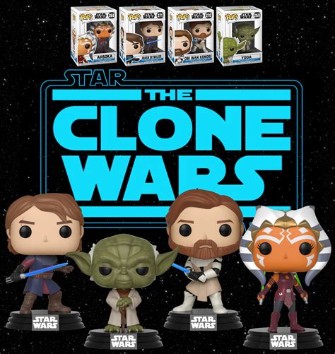 Funko POP! Star Wars The Clone Wars Bundle (4 POPs) - New, Mint Condition