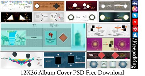 12X36 Album Cover PSD Free Download - Freepsdking.com