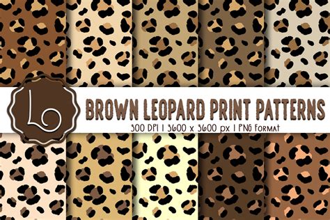 Brown Leopard Print Patterns Graphic by La Oliveira · Creative Fabrica