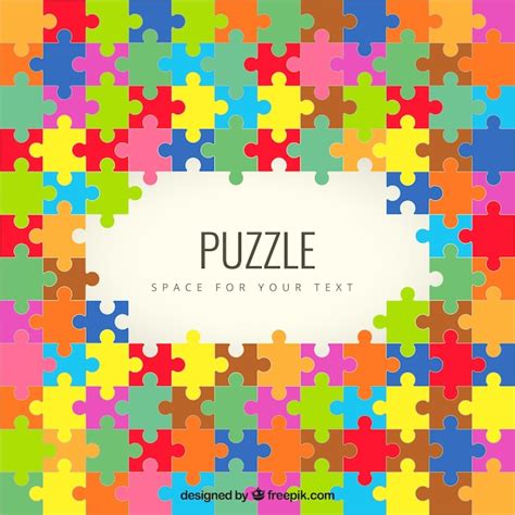 Premium Vector | Colored puzzle pieces background