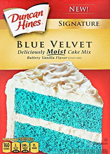 Duncan Hines Signature Blue Velvet Cake Mix, Buttery Vanilla Flavor, 16 ...