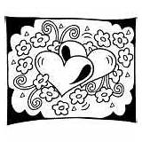 Heart Chain Coloring Page sketch template