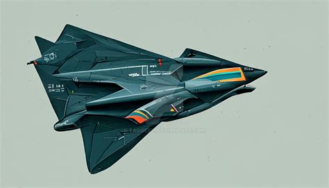 Concept of a futuristic fighter jet by taggedzi on DeviantArt