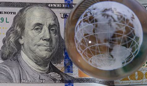 Glass Globe on 100 Dollar Banknote Stock Photo - Image of crystal, ball ...