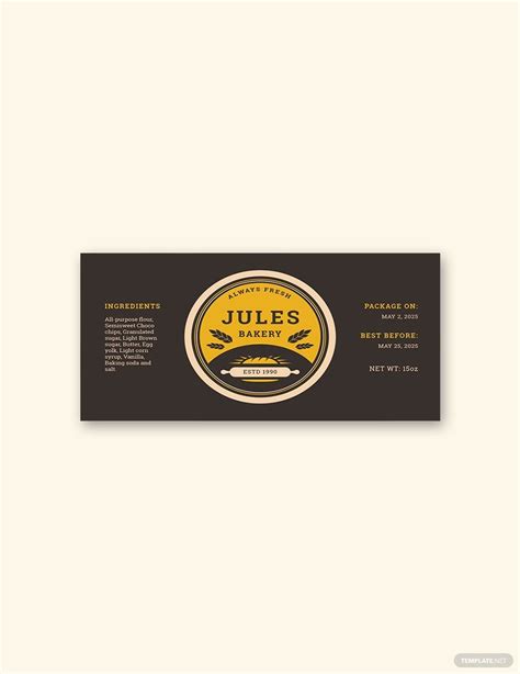 Modern Food Label Template in Photoshop, Word, Illustrator, Pages ...