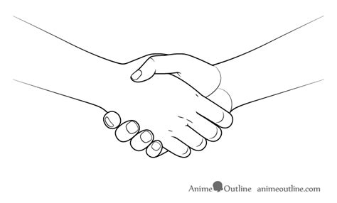 Shaking Hands Drawing