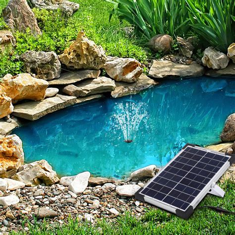 5LED Solar Fountain Water Pump with Lights Battery Backup Garden Bird ...