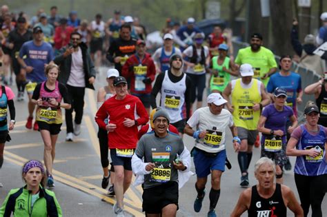 Scenes from Heartbreak Hill during the 2023 Boston Marathon