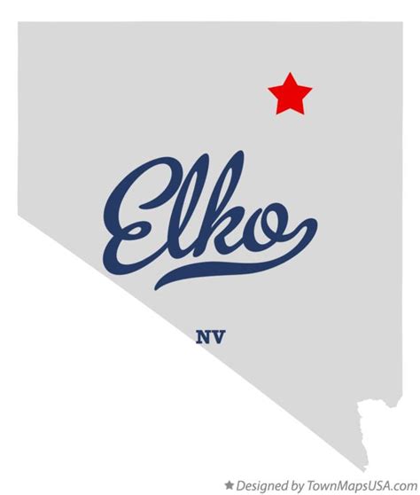 Map of Elko, NV, Nevada