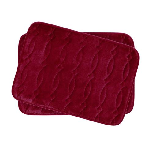 BounceComfort Grecian Red 17 in. x 24 in. Memory Foam 2-Piece Bath Mat Set-YMB004265 - The Home ...