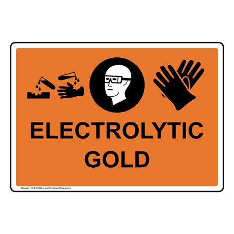 Electrolytic Gold Sign With Symbol NHE-29546