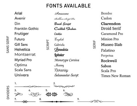 Classic Engraving - Fonts