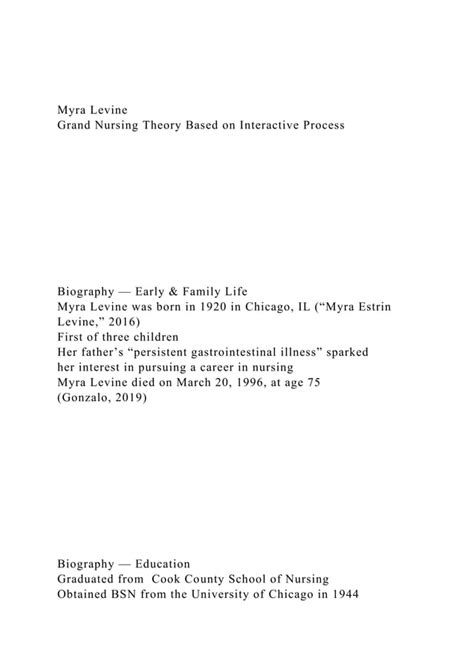 Myra LevineGrand Nursing Theory Based on Interactive Process.docx