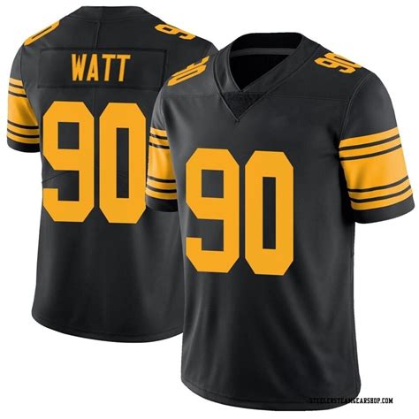 Men's Pittsburgh Steelers T.J. Watt Black Limited Color Rush Jersey By Nike