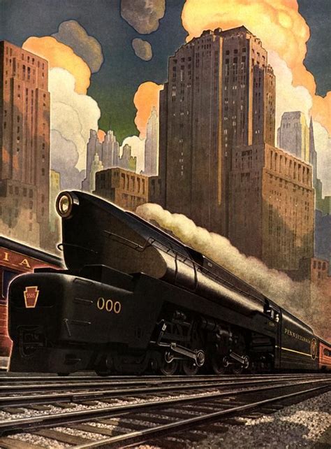 Pennsylvania Railroad Advert Vintage Poster Art, Vintage Travel Posters ...