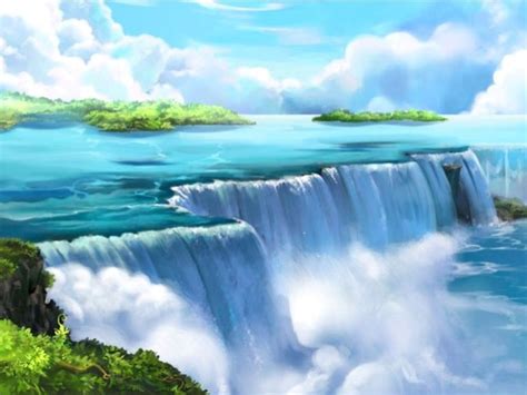 Image - Anime Waterfall Wallpaper yvt2.jpg - Temple of Dragons Wiki