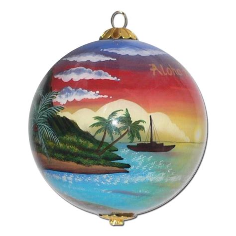 Palm Sunset Hawaiian Christmas Ornament | Hawaiian christmas, Christmas ornaments, Christmas ...