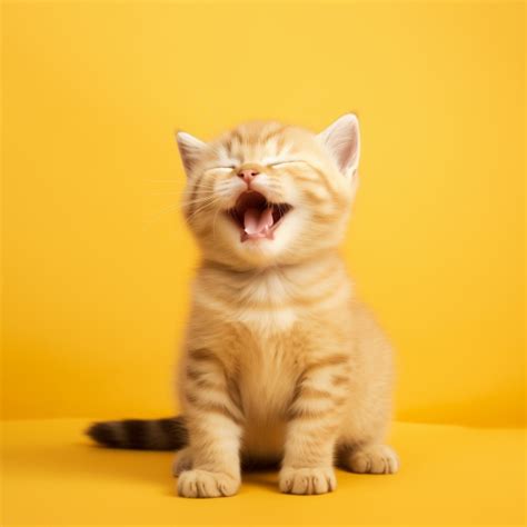 Happy Laughing Kitten Free Stock Photo - Public Domain Pictures