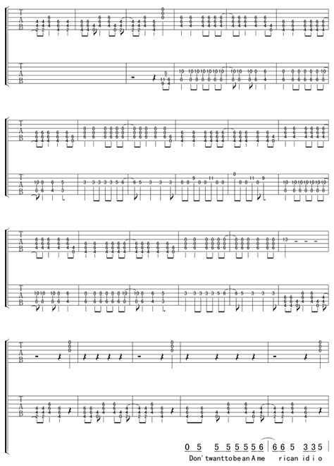 American Idiot by Green Day(4) Guitar Tabs Chords Sheet Music Free | LearnGuitarsOnline.com