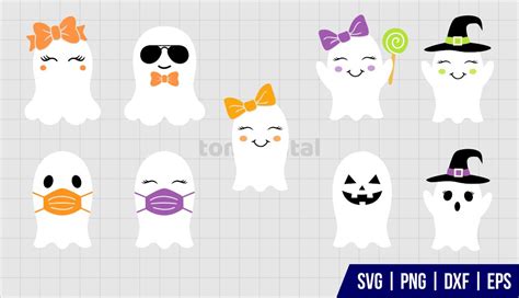 Cute Ghost SVG Bundle - Gravectory