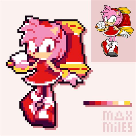 ArtStation - Amy Rose pixel art