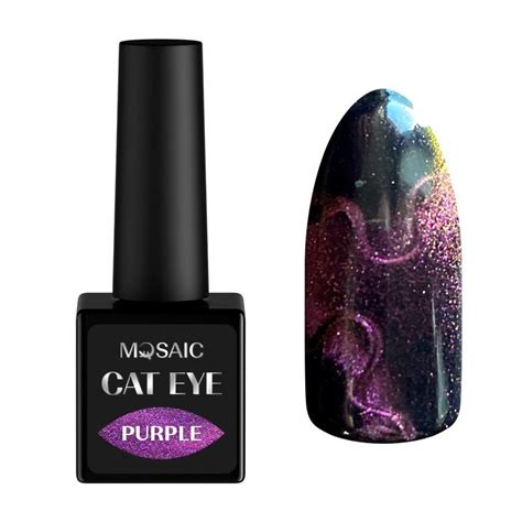 Purple cat eye Mosaic gel polish