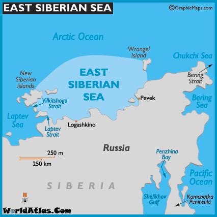 Map of East Siberian Sea, East Siberian Sea Location Facts, Major Bodies of Water, Russia ...